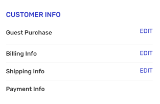 Screenshot new order customer info