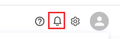 Screenshot notification bell icon
