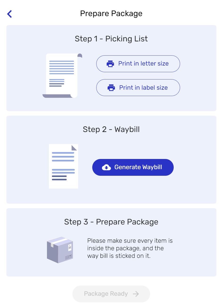 Screenshot Breadstack Prepare Package instructions