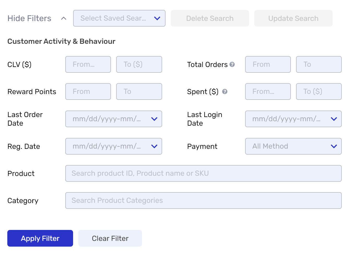 Screenshot Breadstack customer activity behaviour